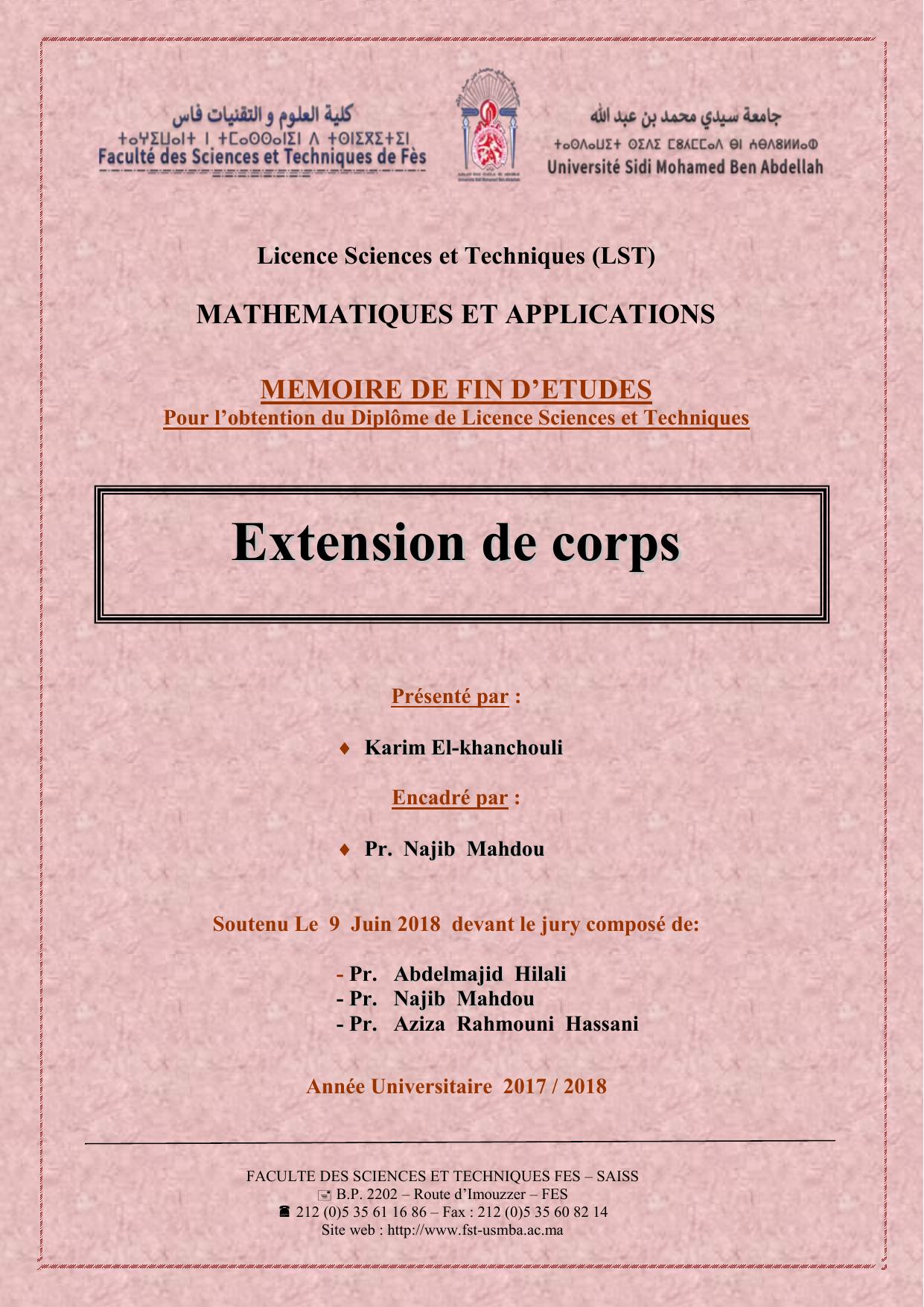 Extension de corps