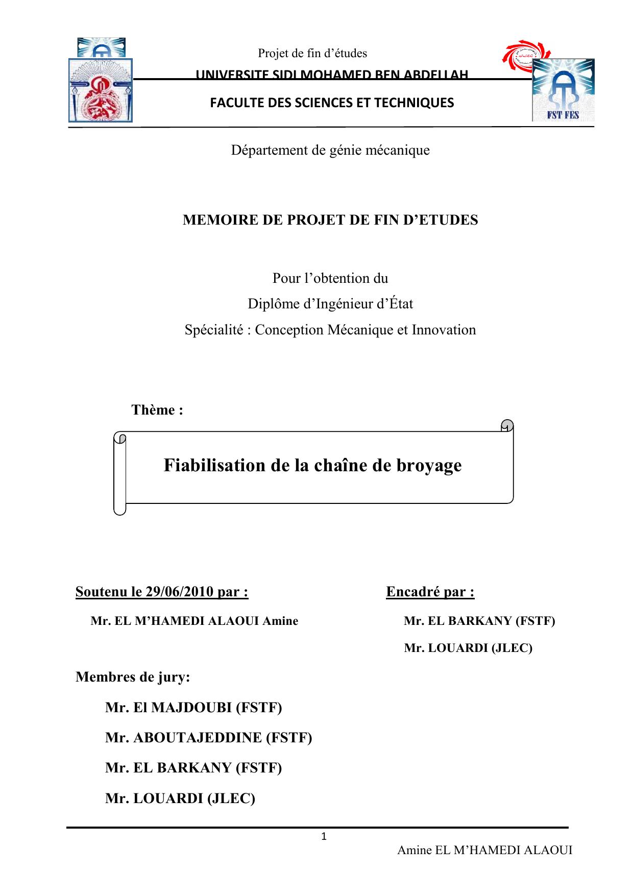 Fiabilisation de la chaîne de broyage