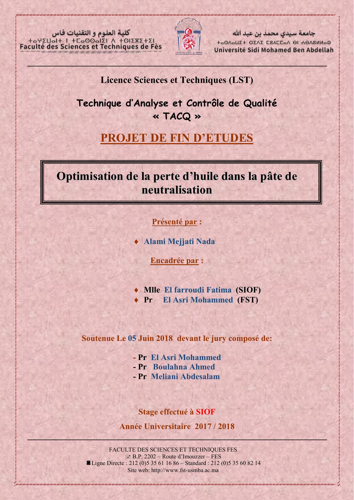 Optimisation de la perte d'huile dans la pâle de neutralisation