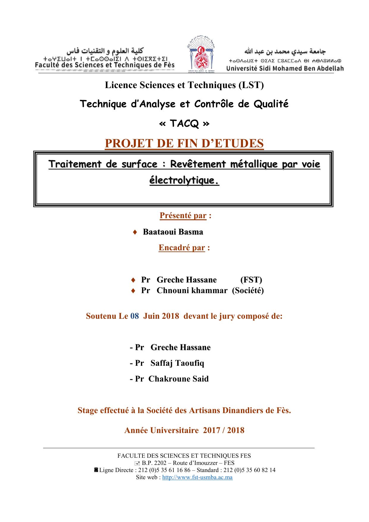 Traitement de surface: revêtement métallique par voie électrolytique