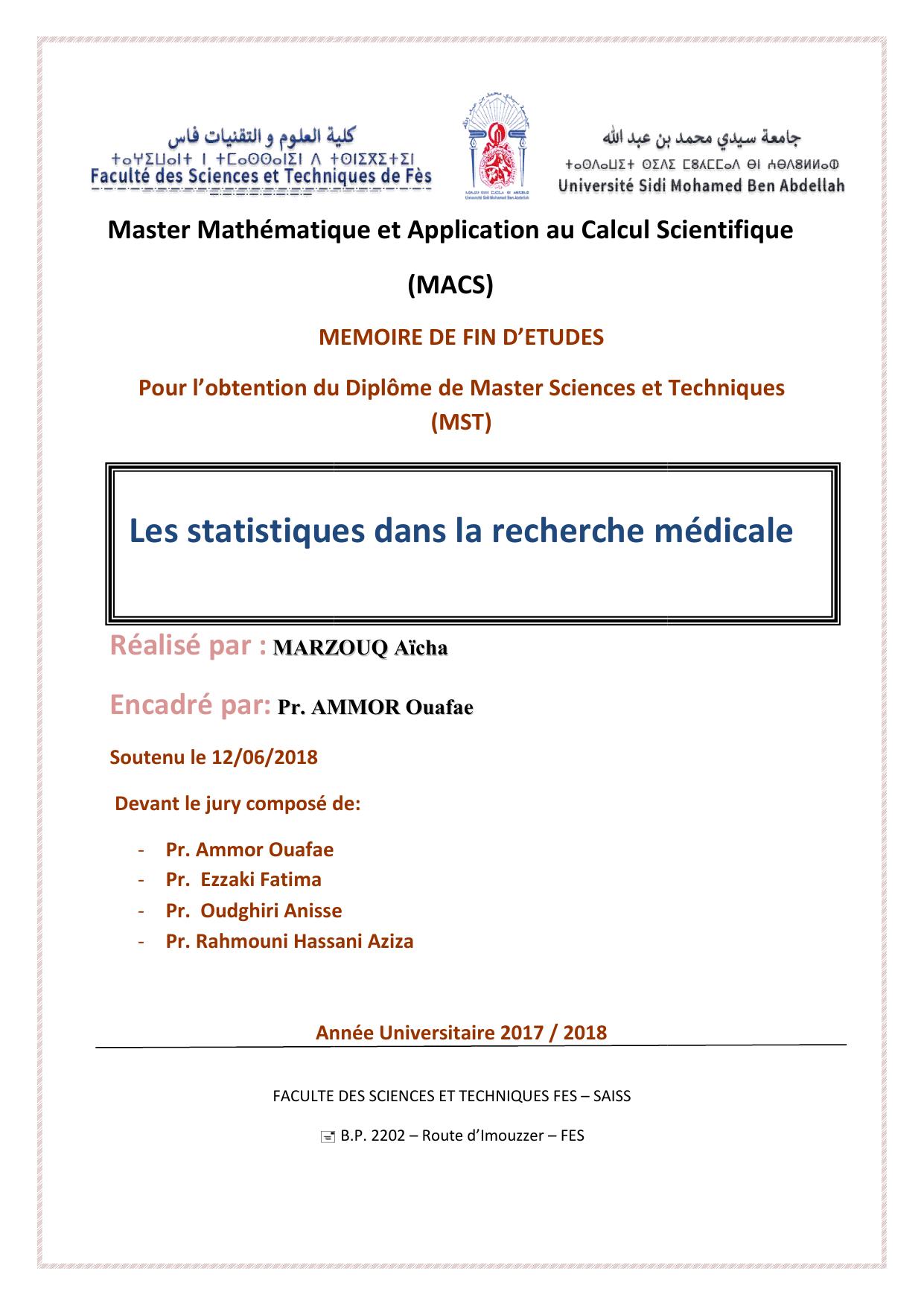 Les statistiques dans la recherche médicale