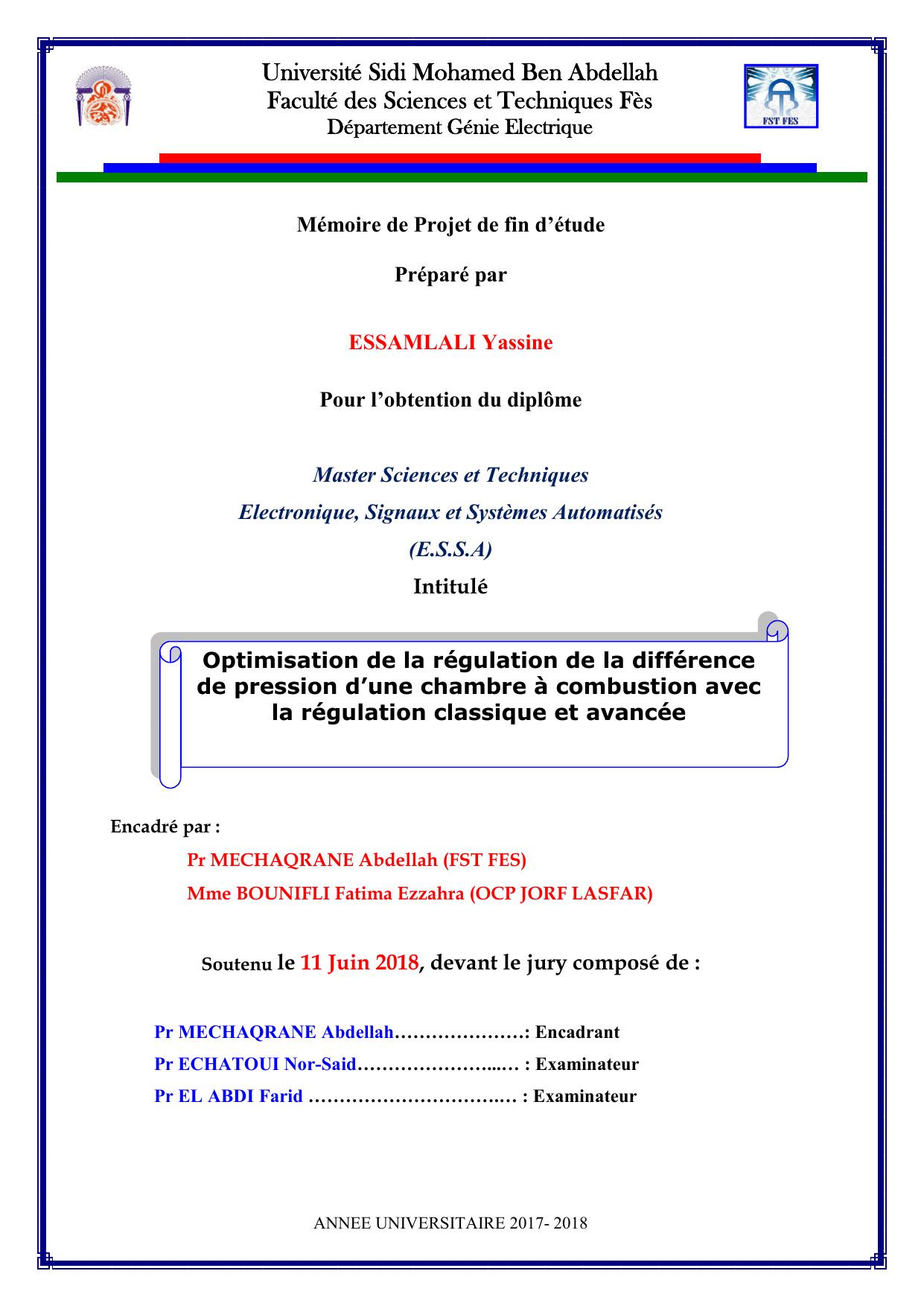 Optimisation de la régulation de la différence de pression d’une chambre à combustion avec la régulation classique et avancée