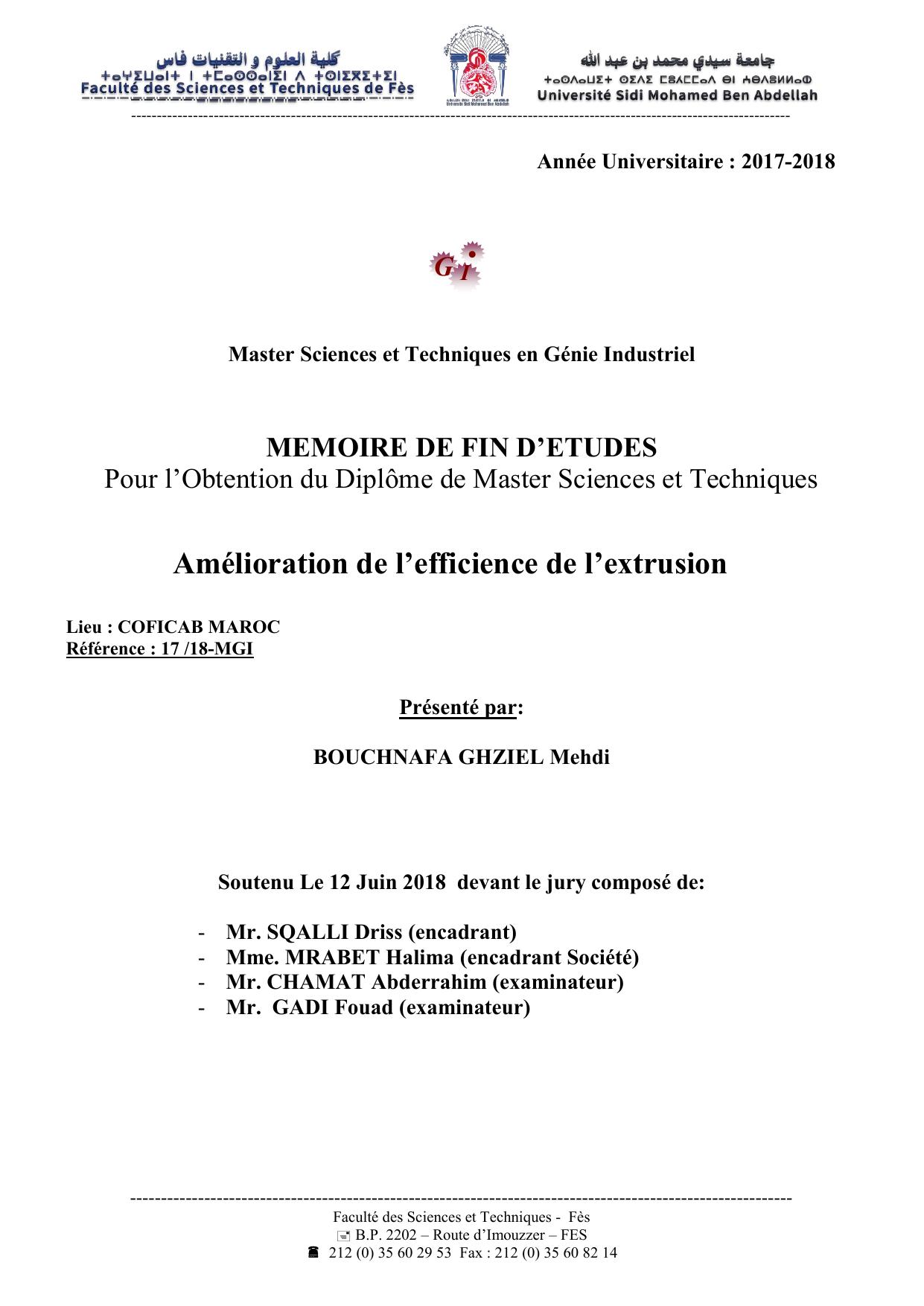 Amélioration de l’efficience de l’extrusion