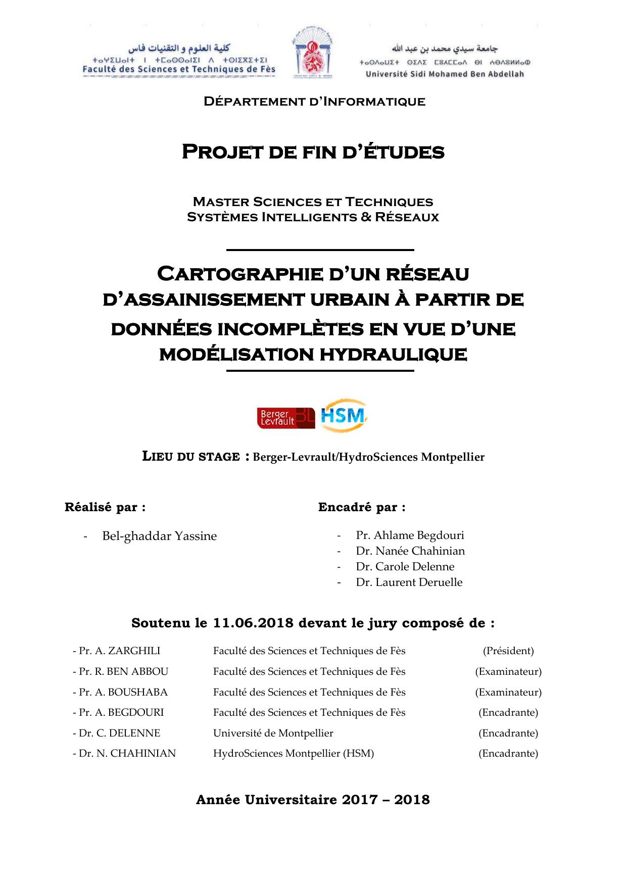 Cartographie d'un réseau d'assainissement urbain à partir de données incomplètes en vue d'une modélisation hydraulique