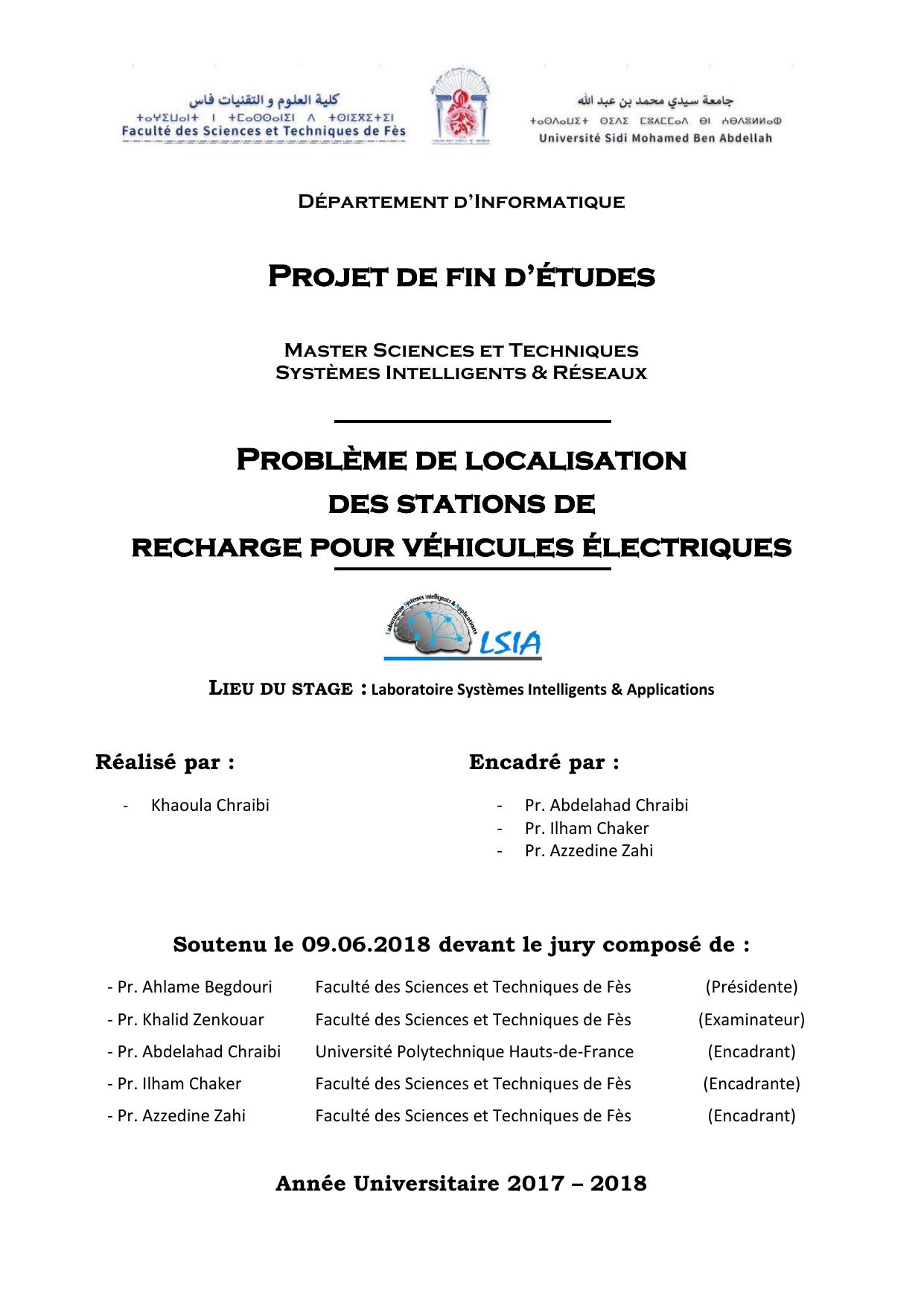 Problème de localisation des stations de recharge pour véhicules électriques