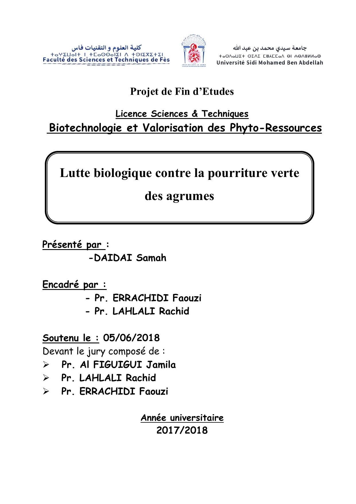 Lutte biologique contre la pourriture verte des agrumes