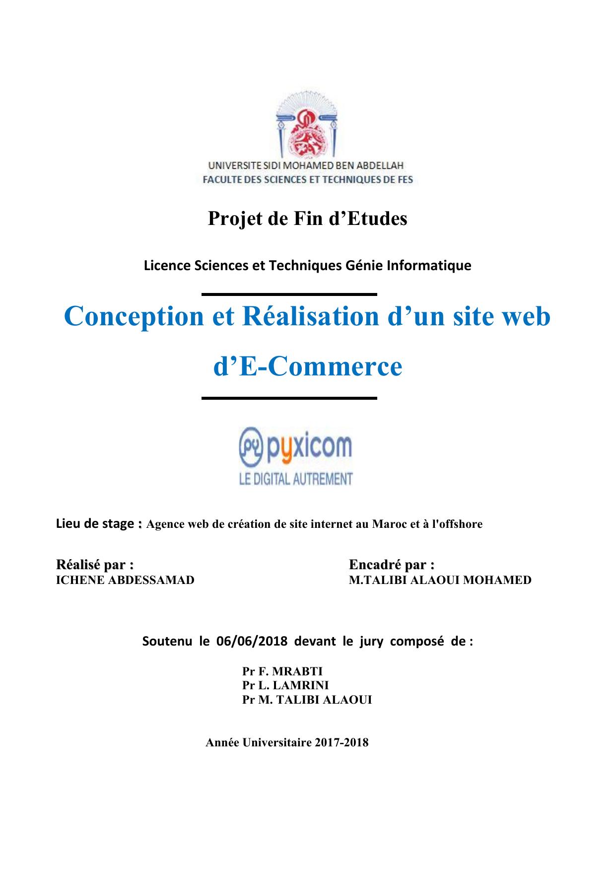 Conception et Réalisation d’un site web d’E-Commerce