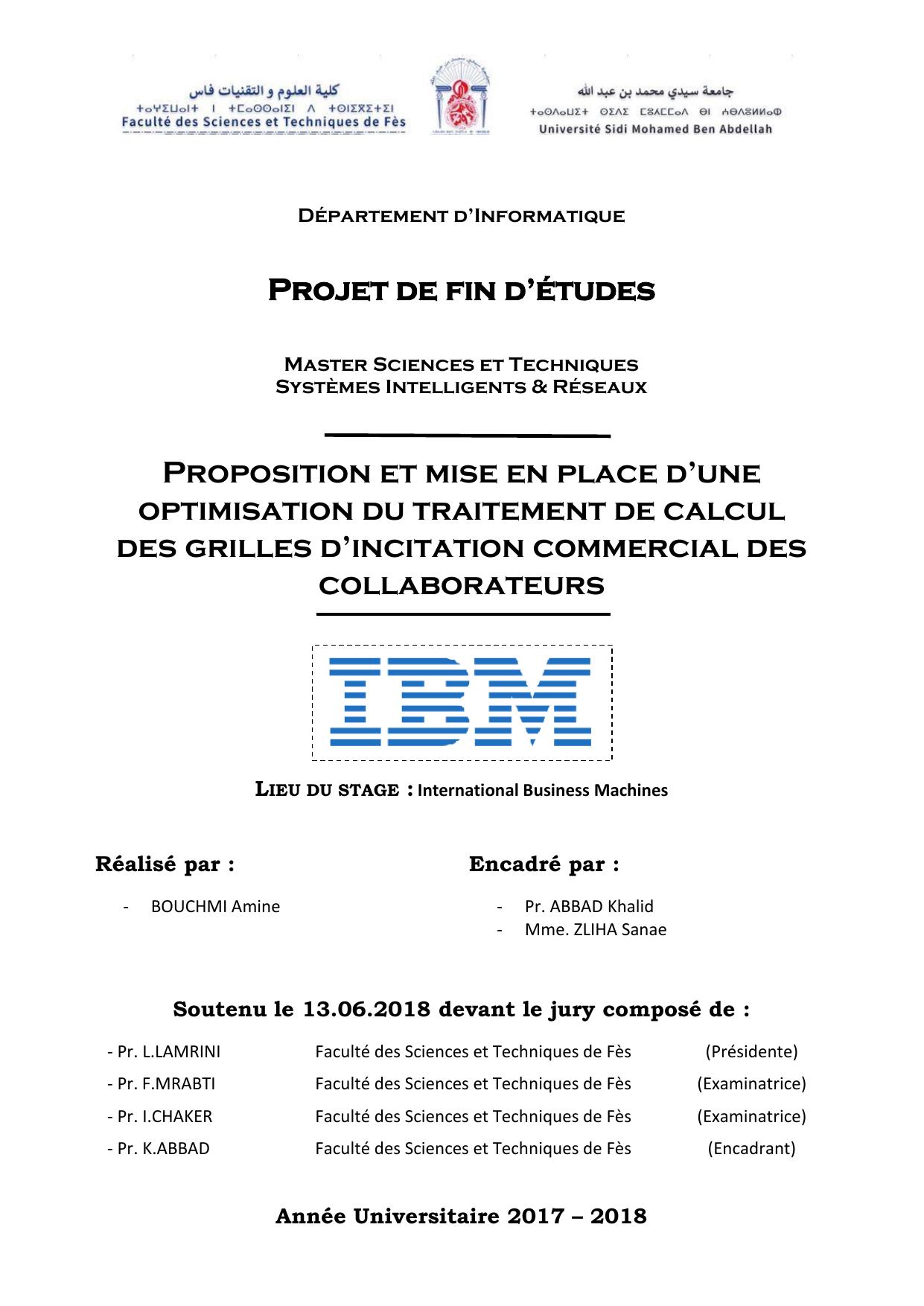 Proposition et mise en place d'une optimisation du traitement de calcul des grilles d'indication commercial des collaborateurs