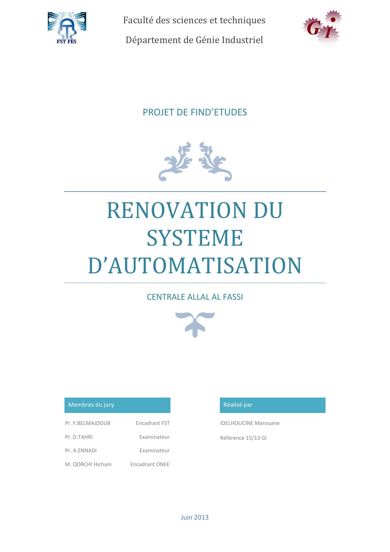 Rénovation du sytème d'automatisation AAF final