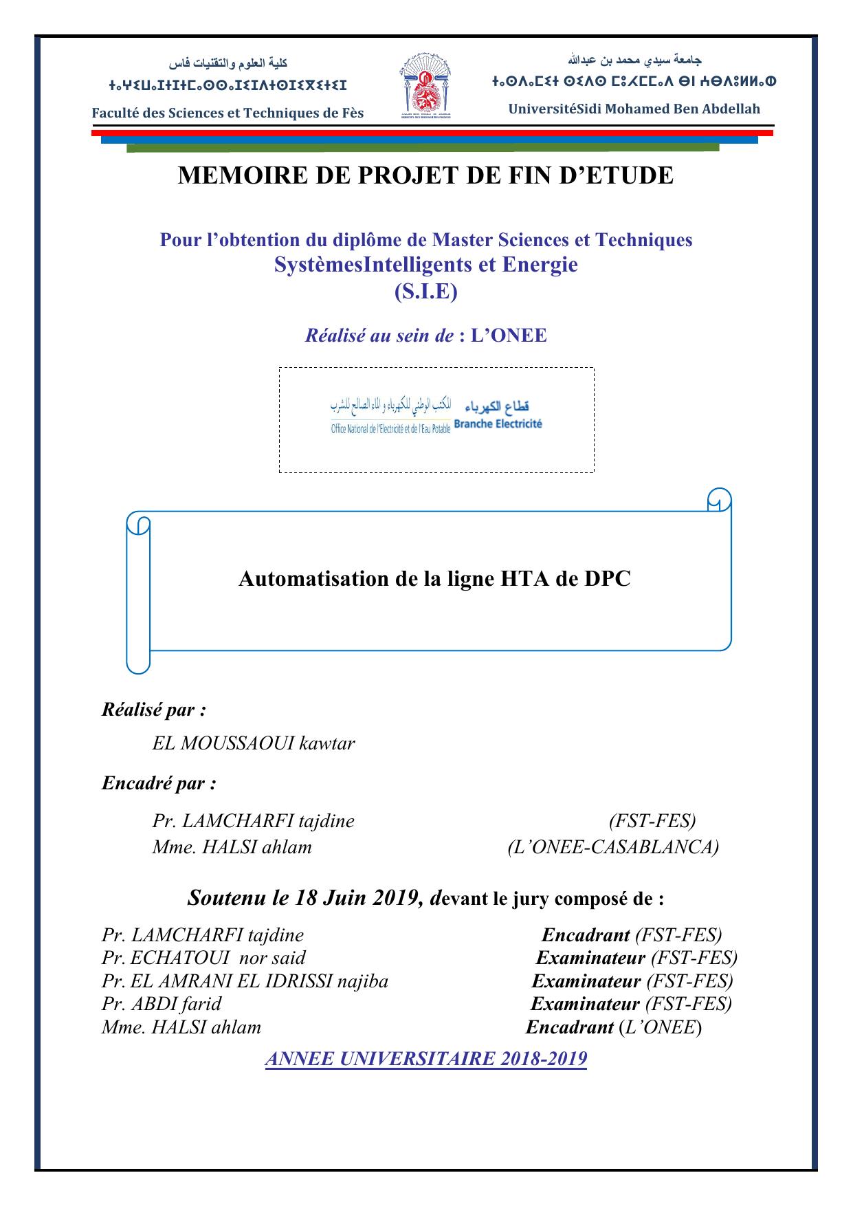 Automatisation de la ligne HTA de DPC