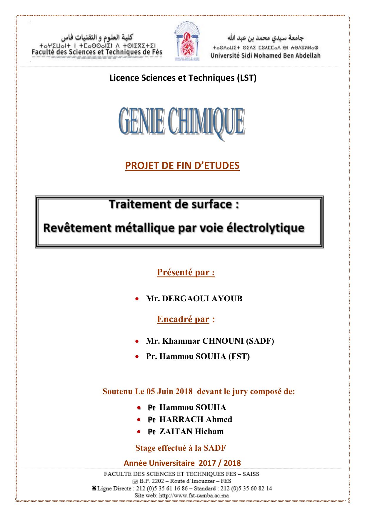 Traitement de surface: revêtement métallique par voie électrique