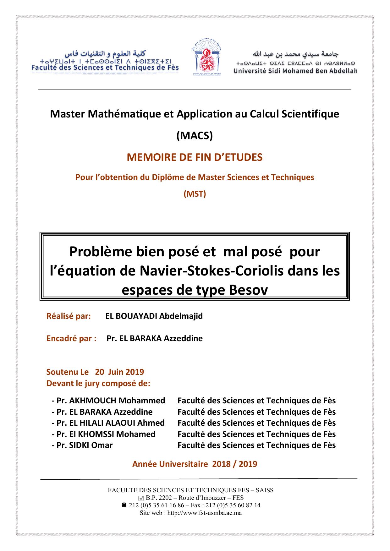 Problème bien posé et mal posé pour l’équation de Navier-Stokes-Coriolis dans les espaces de type Besov