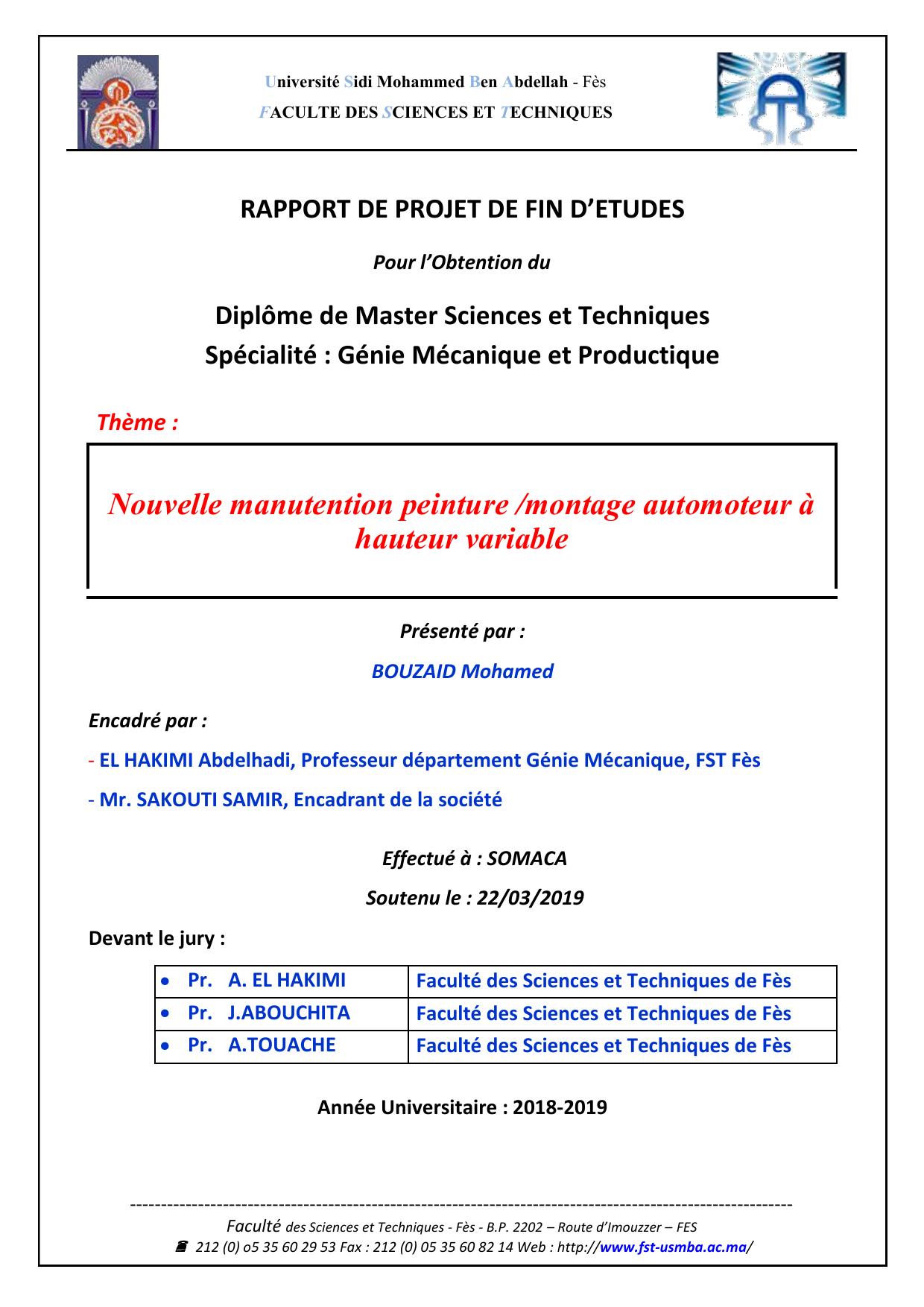 Nouvelle manutention peinture /montage automoteur à hauteur variable