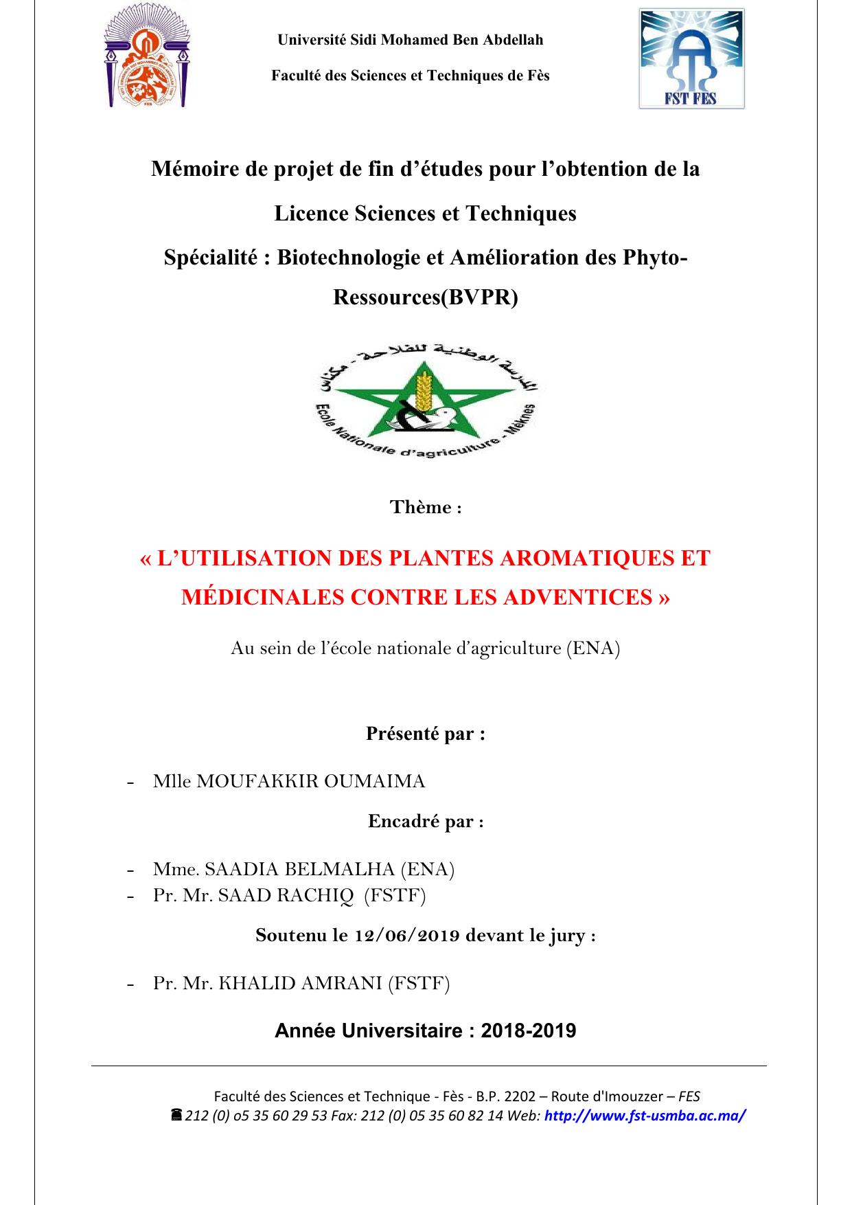 L’UTILISATION DES PLANTES AROMATIQUES ET MÉDICINALES CONTRE LES ADVENTICES