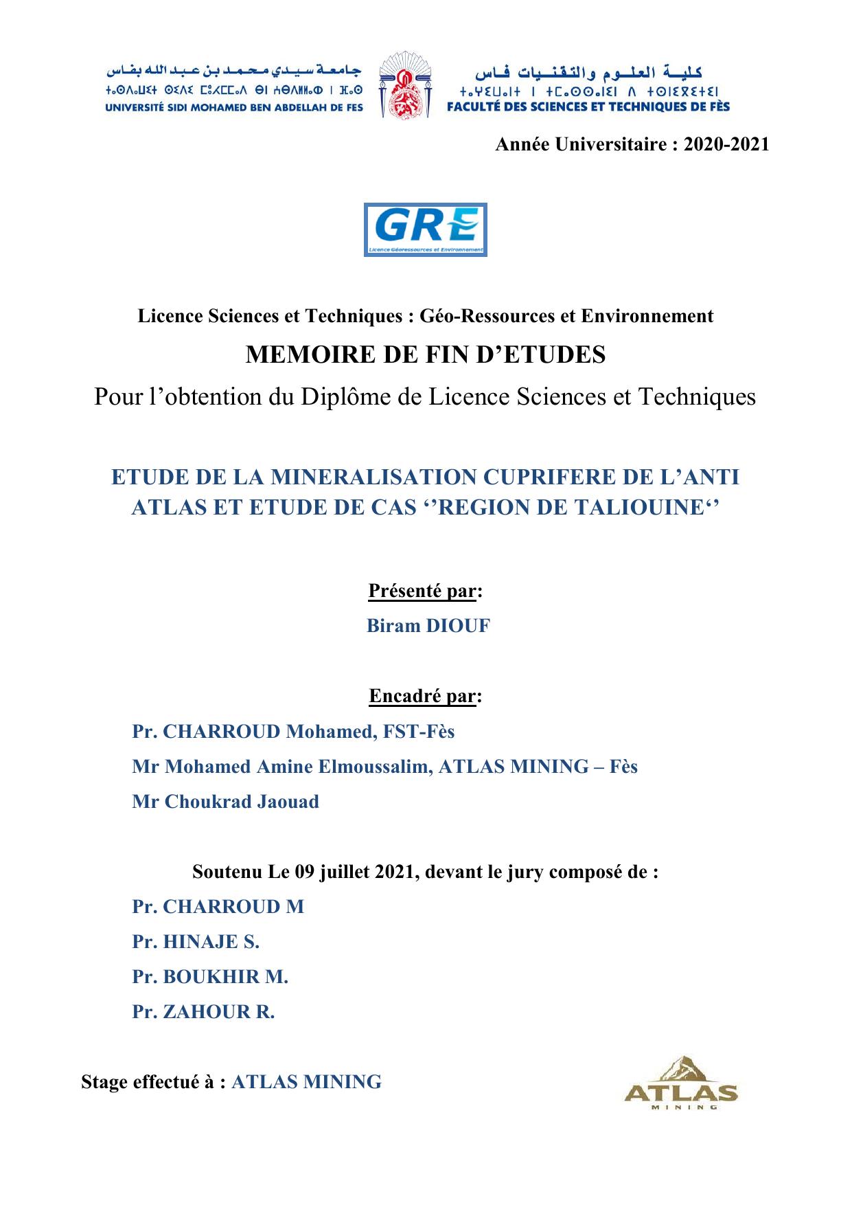 Rapport PFE 2021 GRE