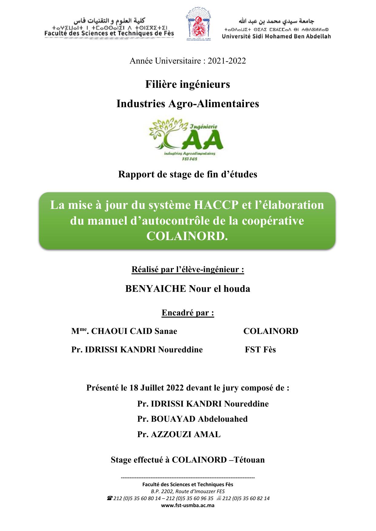 Rapport PFE IAA Nourelhouda BENYAICHE