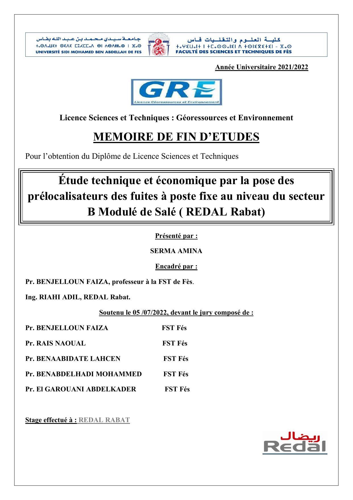 Rapport licence PFE AMINA Serma100 vf c