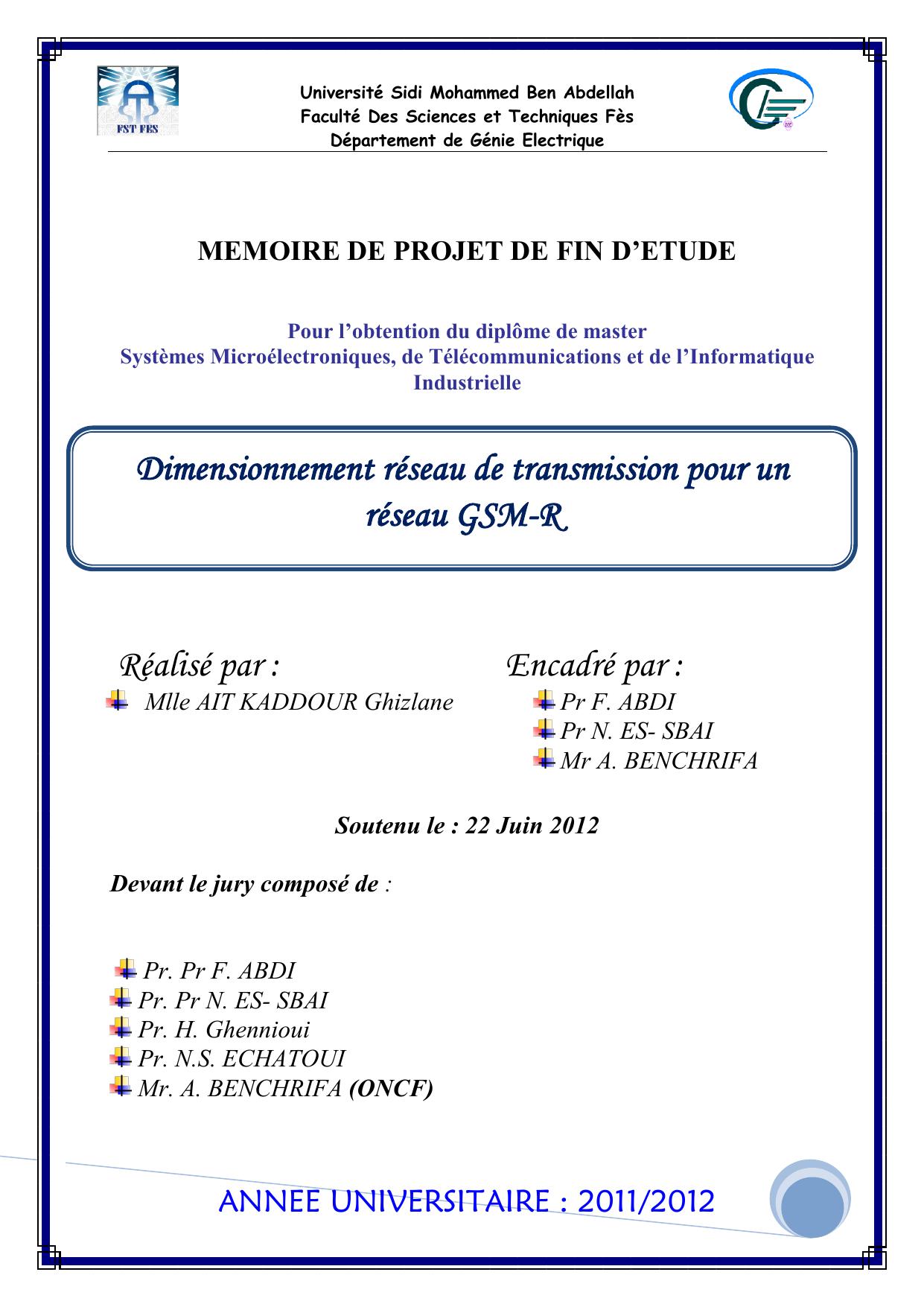 Dimensionnement réseau de transmission pour un réseau GSM-R