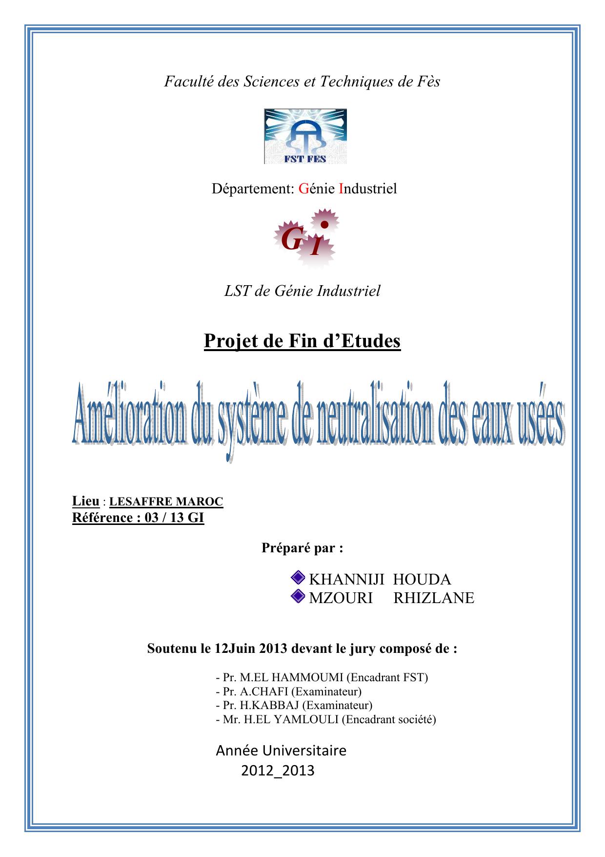 Amélioration du système de neutralisation des eaux usées