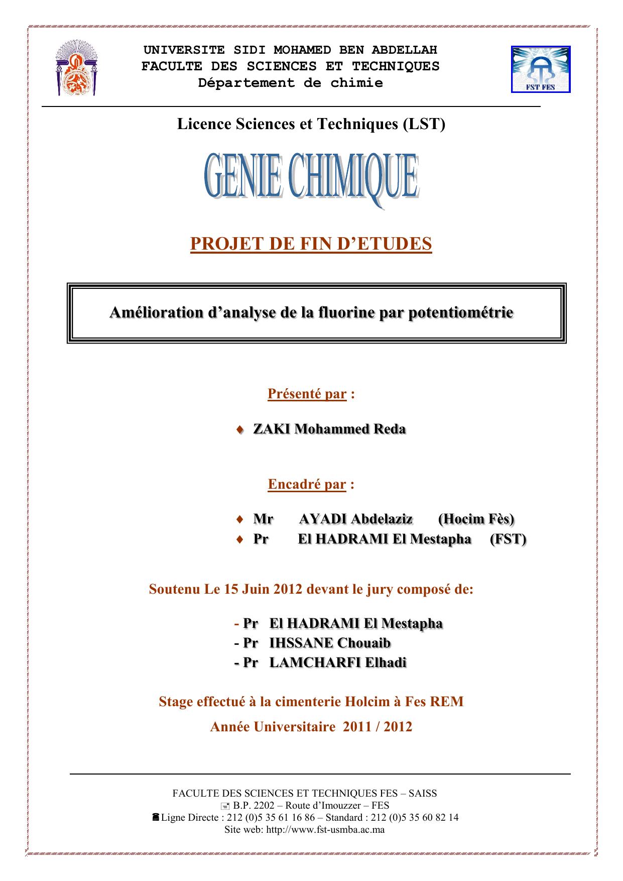 Amélioration d’analyse de la fluorine par potentiométrie