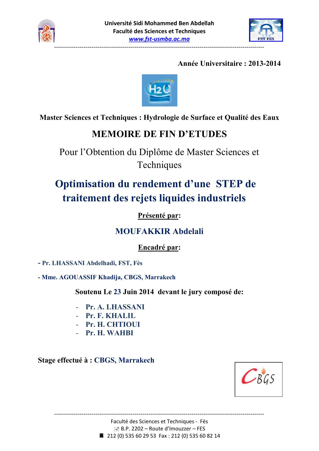 Optimisation du rendement d’une STEP de traitement des rejets liquides industriels